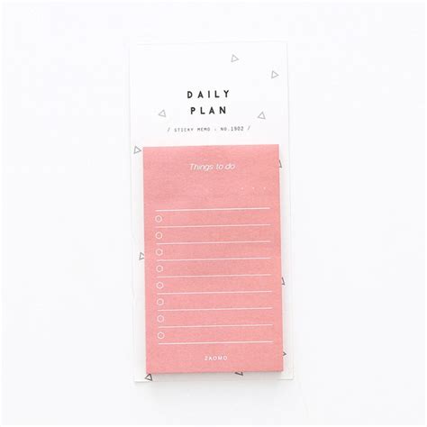 To Do List Memo Pad Daily Plan Sticky Notes With Grid Etsy Uk