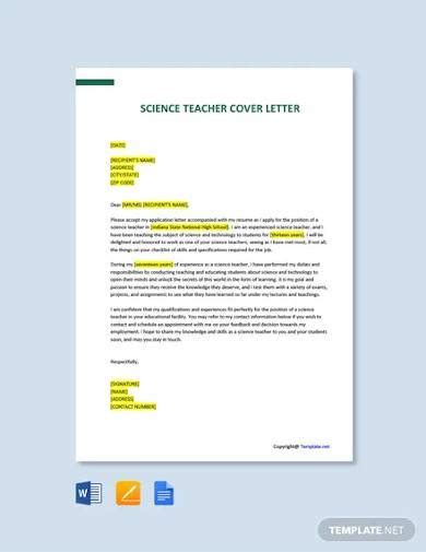 Cover letter sample word file. FREE 12+ Sample Teacher Cover Letter Templates in PDF | MS ...