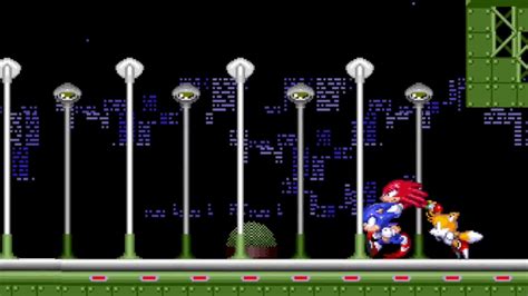 Sonic Tails And Knuckles In Star Light Zone Sprite Animation Youtube