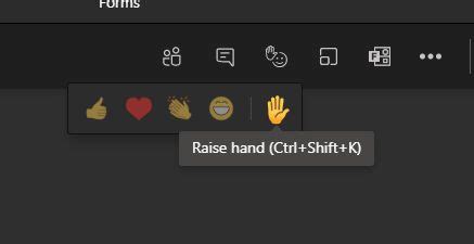 Teams Shortcut Raise Your Hand Today I Learned Technology Edition