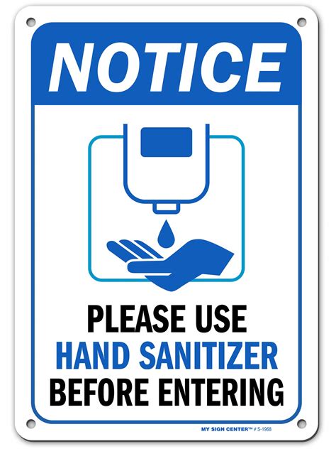 Buy Please Use Hand Sanitizer Before Entering Sign X Industrial Grade Aluminum Easy Ing