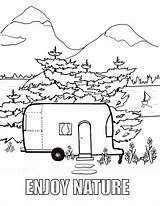 Coloring Sheets Camper Happy Site sketch template
