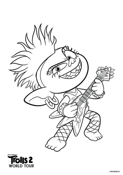 Trolls World Tour Coloring Pages Coloring Home