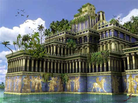 They were built by nebuchadnezzar ii around 600 bc. Hanging Gardens of Babylon - The Seven Wonders of the ...