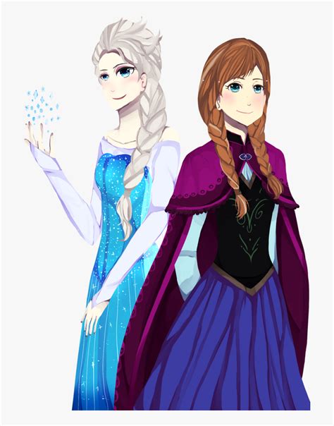 Anna Drawing Queen Elsa Anime Frozen Elsa And Anna Hd Png Download Transparent Png Image