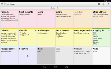 Our favorite note taking app. Android ColorNote is a simple, yet powerful, note taking ...