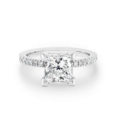 Princess Cut Diamond Band Engagement Ring Gregory Jewellers