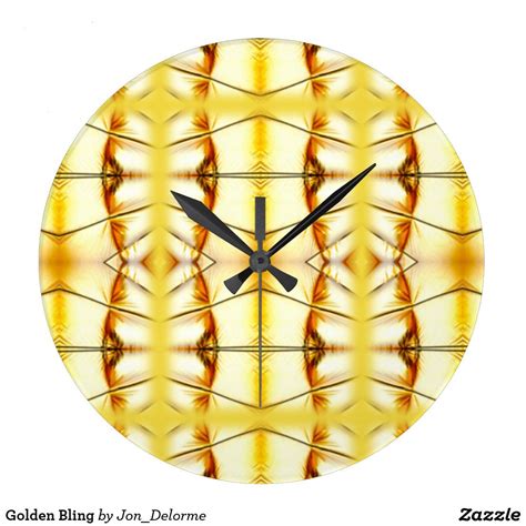 Clock kits are fun for diy and hobbyist alike. Golden Bling Large Clock | Zazzle.com | Large clock, Clock ...