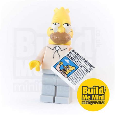 Lego Grandpa Simpsons Minifigure Build Me Mini