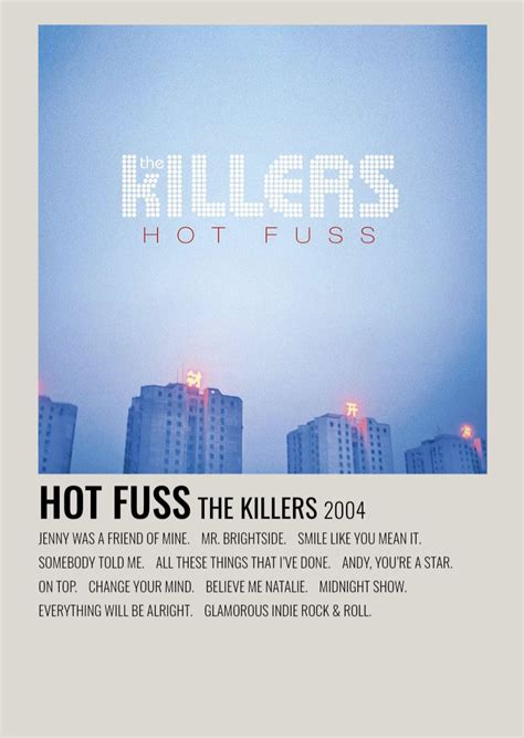 Hot Fuss The Killers Music Poster Ideas Music Album Cover Minimalist Music