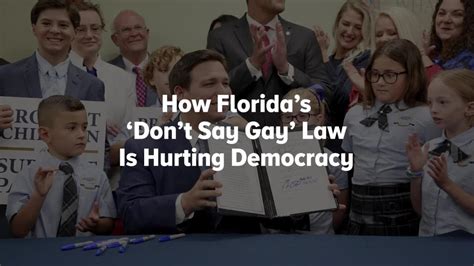 How Floridas ‘dont Say Gay Law Is Hurting Democracy