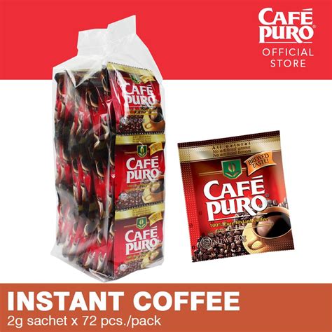 Cafe Puro Instant Coffee In 2g Sachet 72 Sachets Bag Lazada Ph