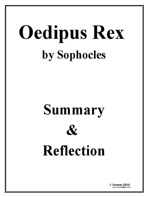 oedipus rex by sophocles summary and reflection pdf oedipus ancient thebes boeotia