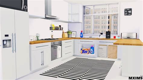 Maximss 2t4 Basic Kitchen 5 Meshes Counter With 6 Swatches Sims 4