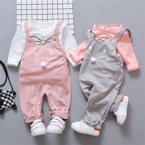 💕2pcs conjunto de roupas para bebês recém nascidos para camiseta de