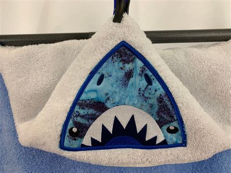 Shark Hooded Towel For Kids Full Size Bath Towel Shark Hoodie Bath