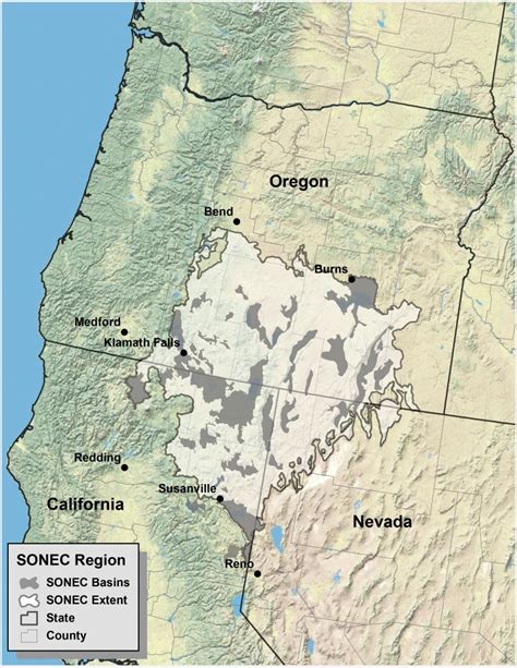 Oregon California Map Printable Maps