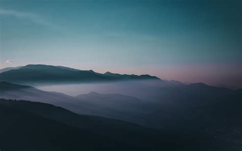 Download Wallpaper 3840x2400 Mountains Fog Peaks Sky Twilight Iran