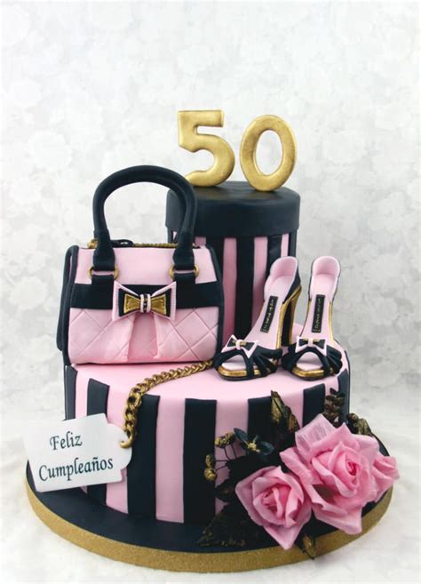 Passion For Fashion 50th Birthday Cake For Women Fashionista Cake Handbag Cakes