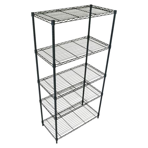 Room Essentials™ 5 Tier Wire Shelving Black Wire Shelving Units