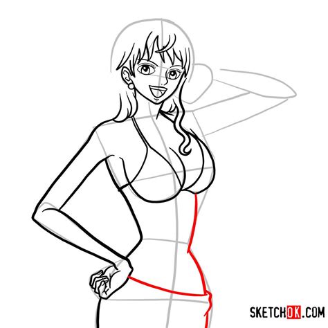 How To Draw Nami One Piece Sketchok Step By Step Drawing