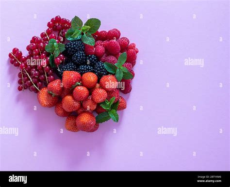 Berries Closeup Colorful Assorted Mix Stock Photo Alamy