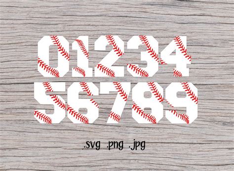 Baseball Numbers Baseball Svg Baseball Svg Files Svg Etsy