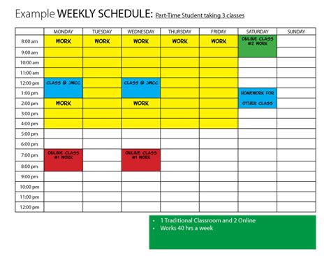 Sample Schedules Jwcc