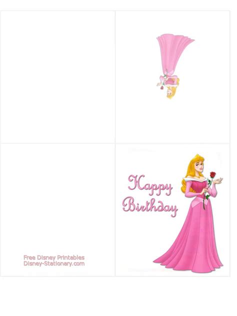 Disney Princess Birthday Card Printable Free
