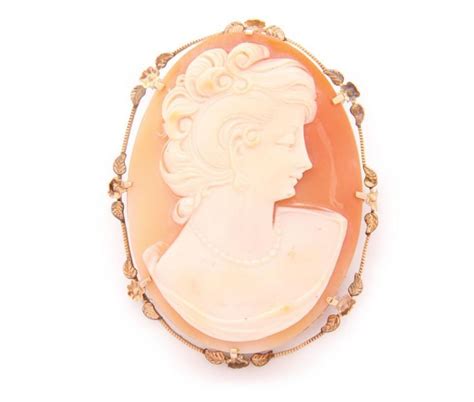 9ct Gold Cameo Brooch Brooches Jewellery