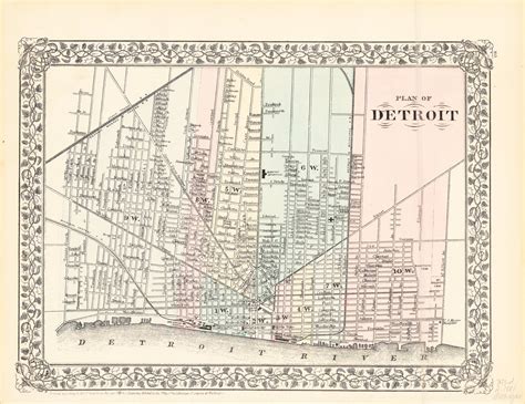 Plan Of Detroit 1881 Map Library Msu Libraries