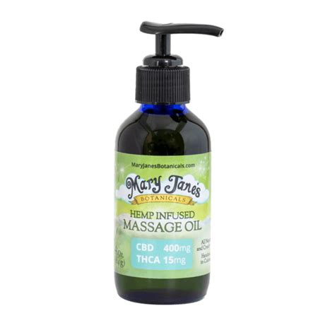 massage oil 4oz bottle mary jane s botanicals