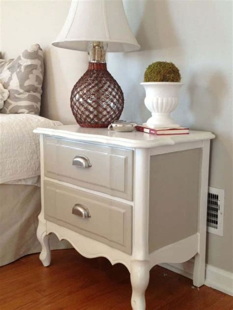 Two Tone Painted Bedside Table Instructions To Repaint Bedside Tables