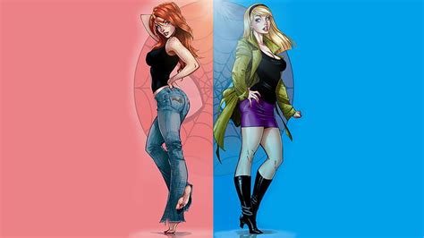 Hd Wallpaper Spider Man Blonde Gwen Stacy Marvel Comics Mary Jane