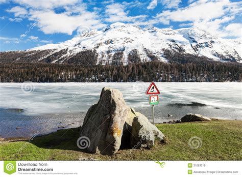 Frozen Alpine Lake Stock Image Image Of Beautiful Outdoor 31083315