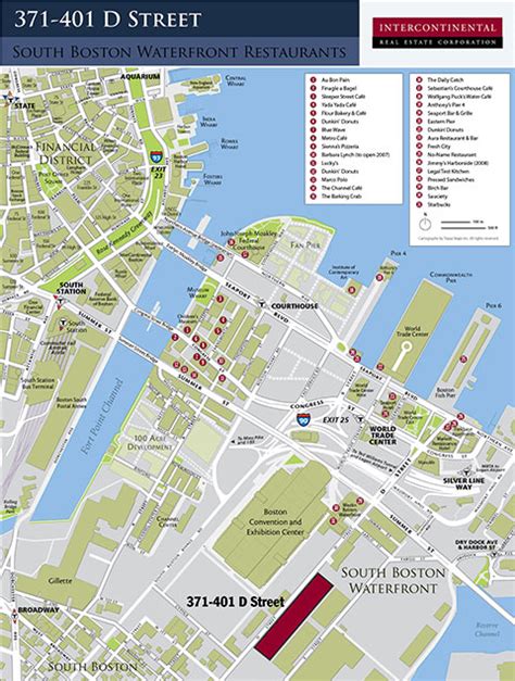 Seaport District Restaurant Map Beehive Mapping