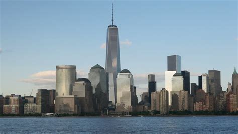 The Freedom Tower Rises Over The Skyline Of Lower Manhattan In New York