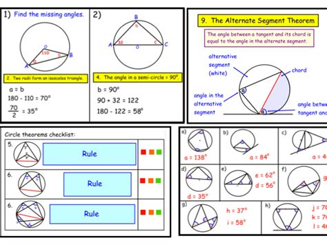 Circle Theorems Notebook Teaching Resources