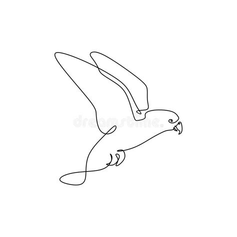 Continuous Line Bird Drawing Minimalism Vector Illustration Trendy For