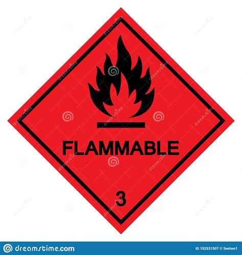 Flammable Symbol Sign Isolate On White Background Vector Illustration