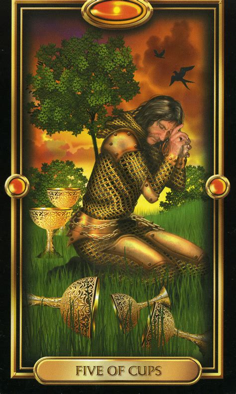 The sun appearing with this card is the tarot's way of telling you that there is a great opportunity waiting to help you turn the corner. 5 of Cups - INTUITIVE TAROT ADVISOR