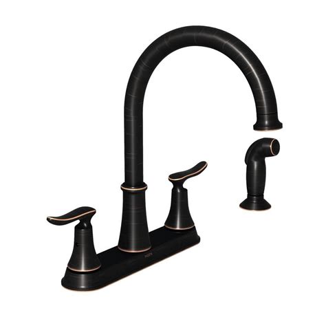 Temperature and volume are controlled by using both handles, one for hot and one for cold. Shop Moen Solidad Mediterranean Bronze 2-Handle High-Arc ...