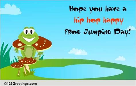 Croaking A Wish Free Frog Jumping Day Ecards Greeting Cards 123