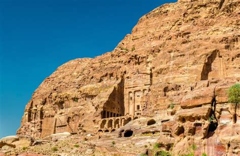 The Royal Tombs At Petra Unesco World Heritage Site Stock Photo