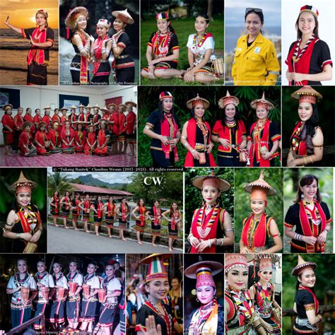Baju Tradisional Bidayuh Panjang Dayak Nusantara
