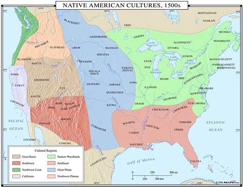 Free Printable Native American Regions Map Worksheet