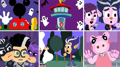 9 Spooky Halloween Drawings Mickey Mouse Clubhouse Pj Masks Piggy