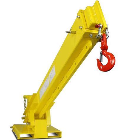 Adjustable Hoist Pivoting Forklift Jib Boom Crane 6000 Lb Lift Capacity
