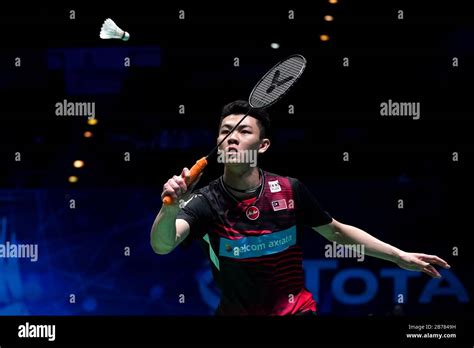 malaysia s lee zii jia in action in the men s singles match during the yonex all england open
