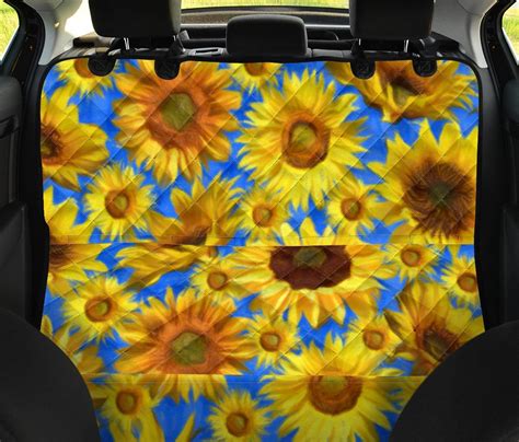 Yellow Sunflowers Blue Car Back Covers Seat Pet Seat Covers Etsy